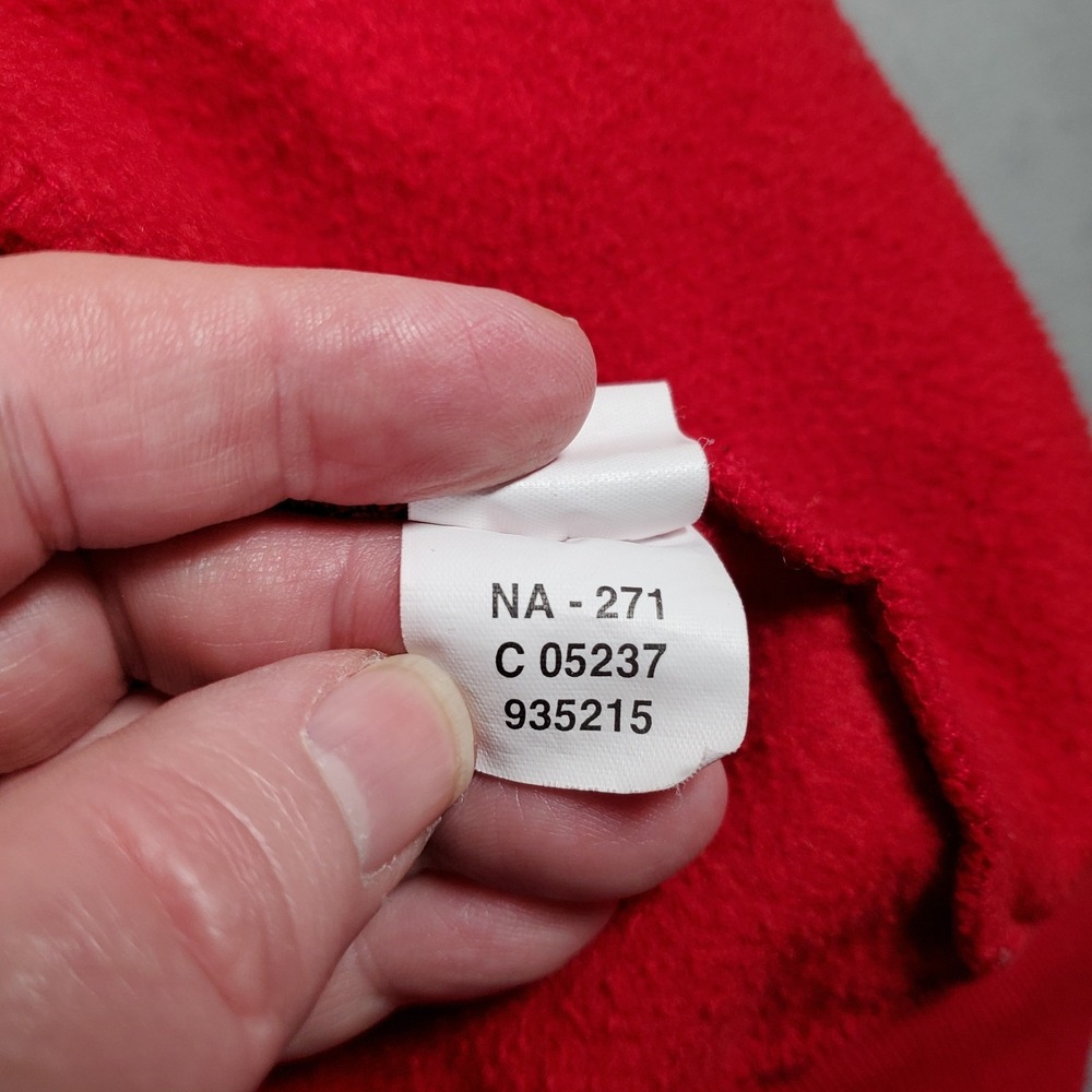 Y2K Chaps Ralph Lauren Hoodie Mens XL Red Stitched‎ Logo Full Zip Casual Preppy - Picture 9 of 9